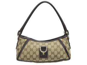 Gucci Hobo bag Handbag GG canvas leather beige brown
